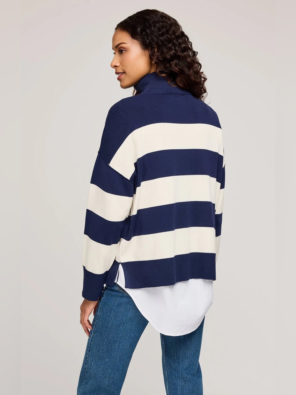 Gentle Fawn | Idris Striped Sweater, Navy - Picture 2 of 9
